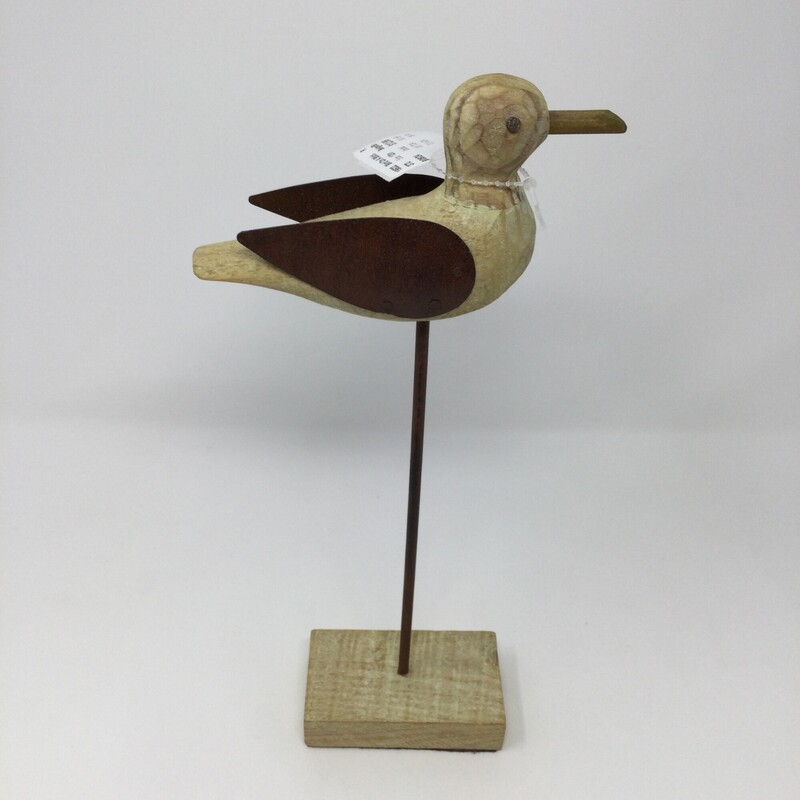 Bird On A Stick, Beige/Brown, Size: 12in