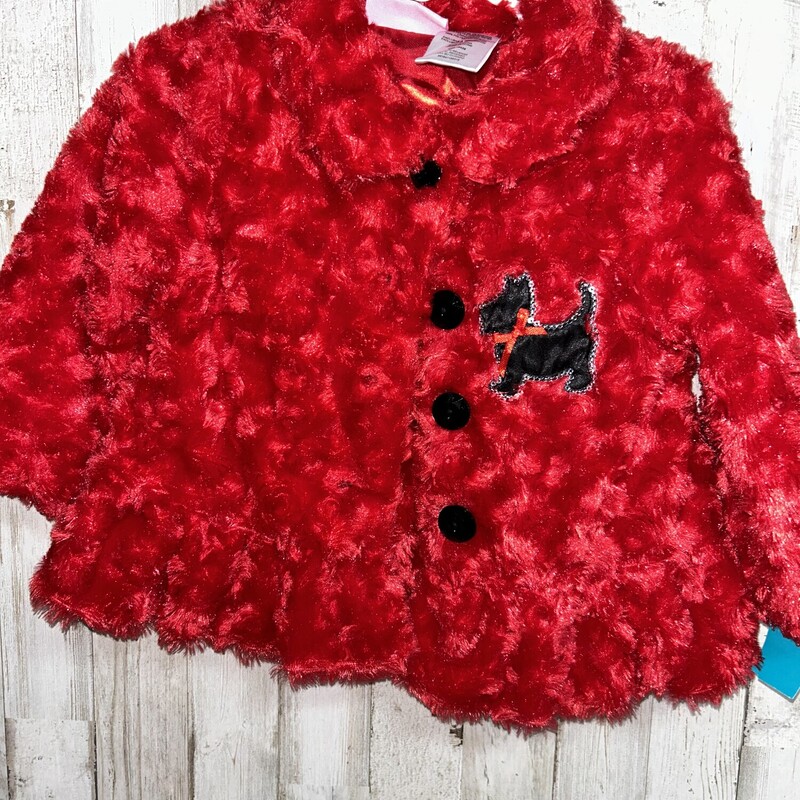 24M Red Fur Dog Jacket