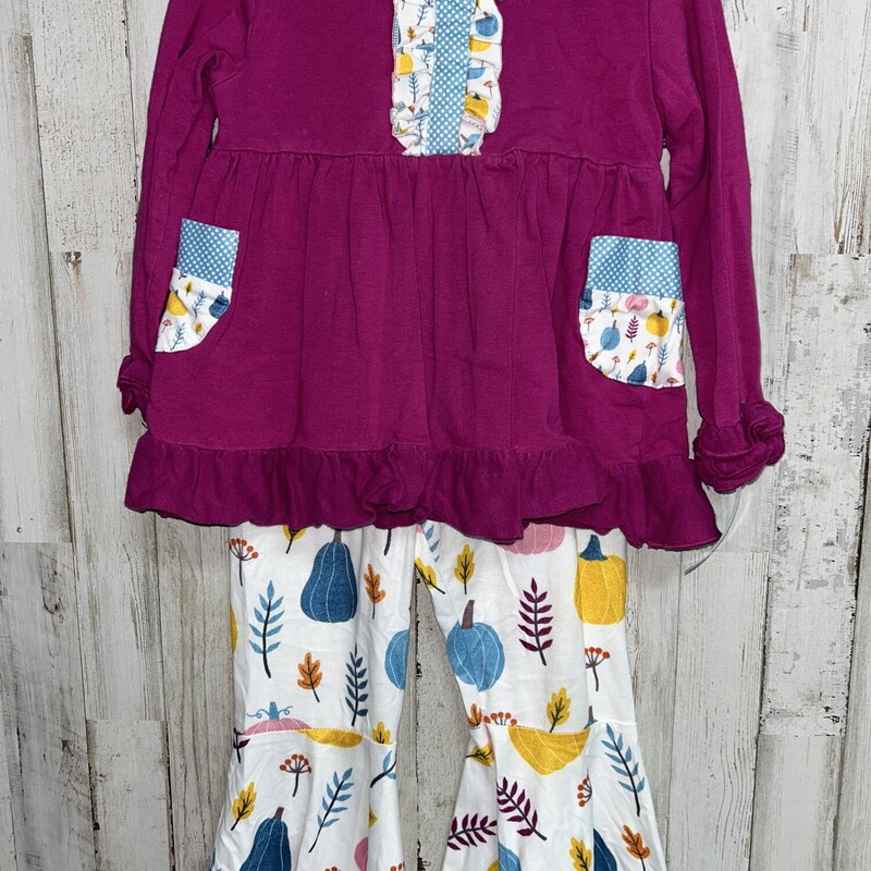 3T Pc Purple Fall Print S, Purple, Size: Girl 3T