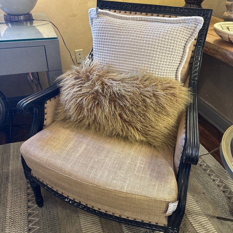 Burlap Accent Chair