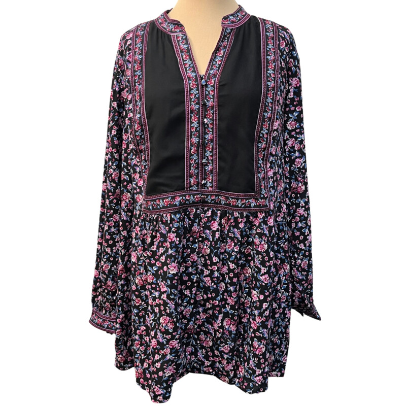 NEW Woman Within Top<br />
Floral Print<br />
100% Rayon<br />
Black, Lilac, Rose, Blue, Burgundy, and White<br />
Size: 22/24