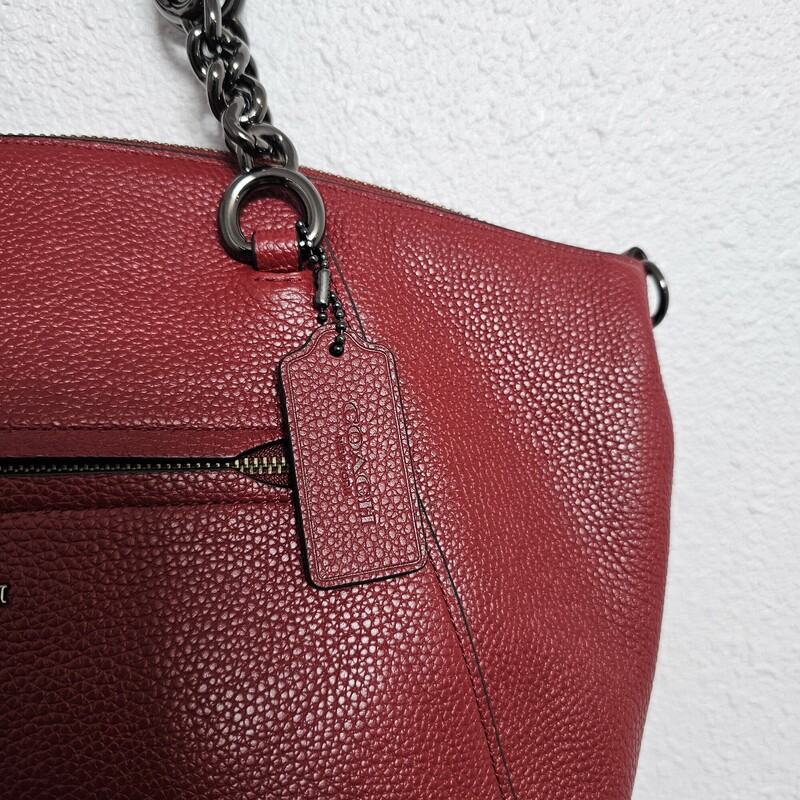 Coach Leather, Red, Size: Tote