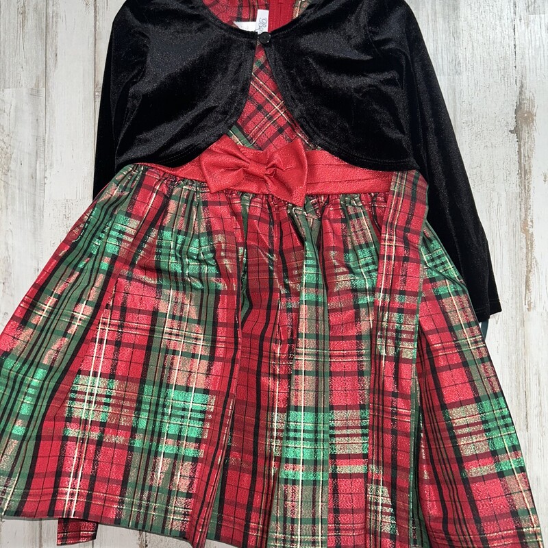 4T 2pc Red Plaid Dress