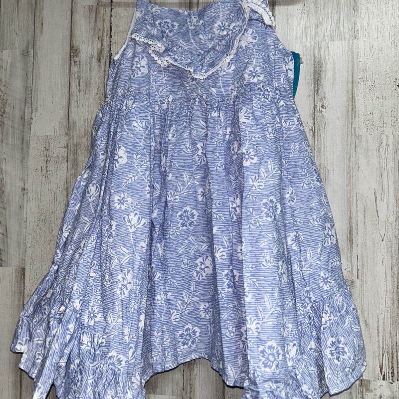 3T Blue Floral Tank Dress, Blue, Size: Girl 3T