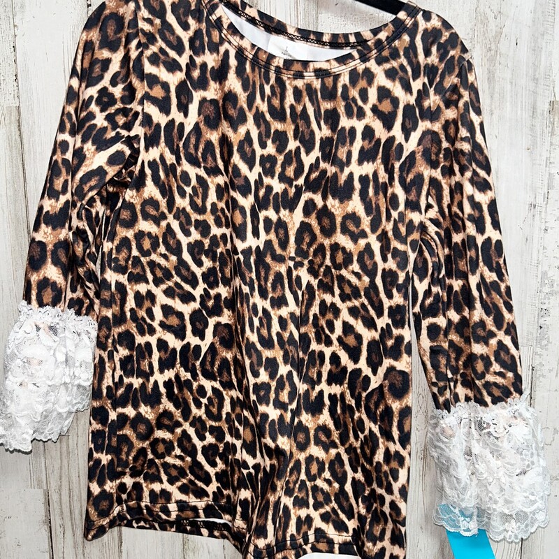 4T Cheetah Lace Sleeve To, Tan, Size: Girl 4T