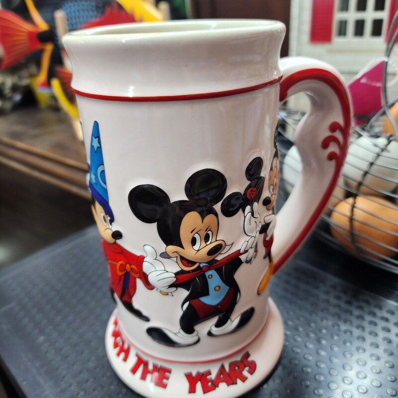 Disney Mickey Mug, White, Size: Through the Years