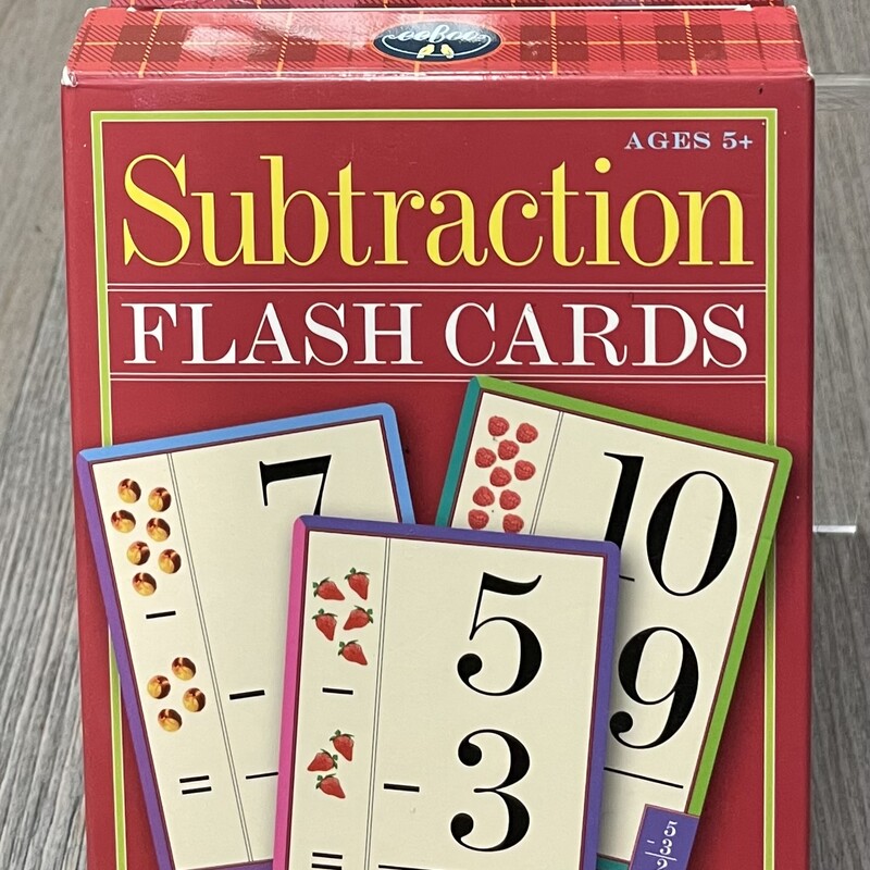 Eeboo Subtraction Flash Card, Multi, Size: Pre-owned