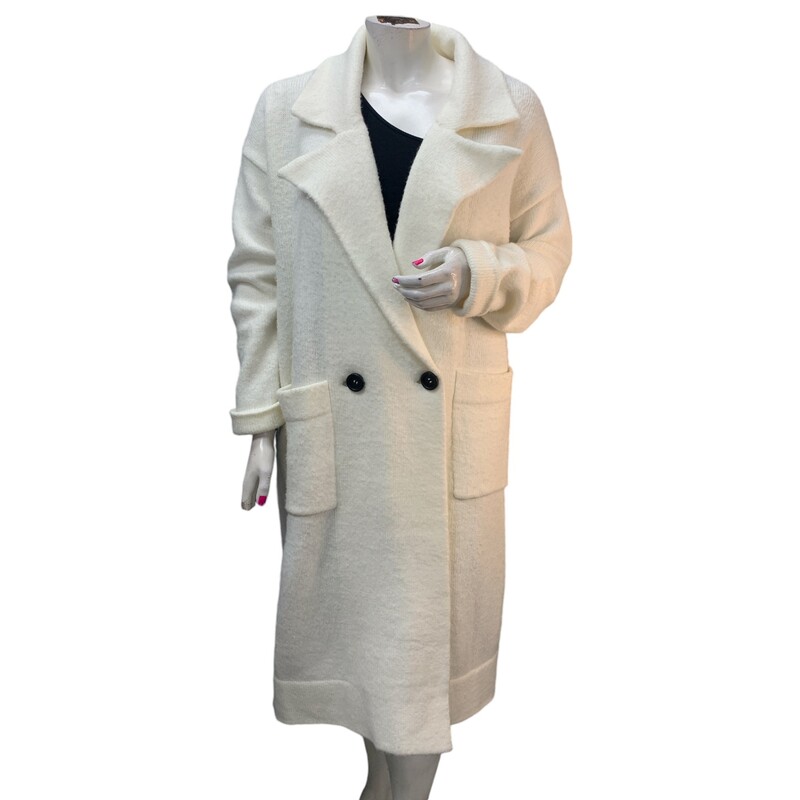 Show Me Your Mumu Coat, Ivory, Size: L