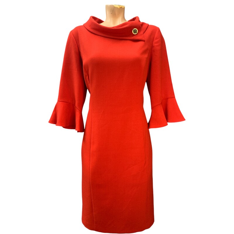 TAHARI Dress S12, Red, Size: L