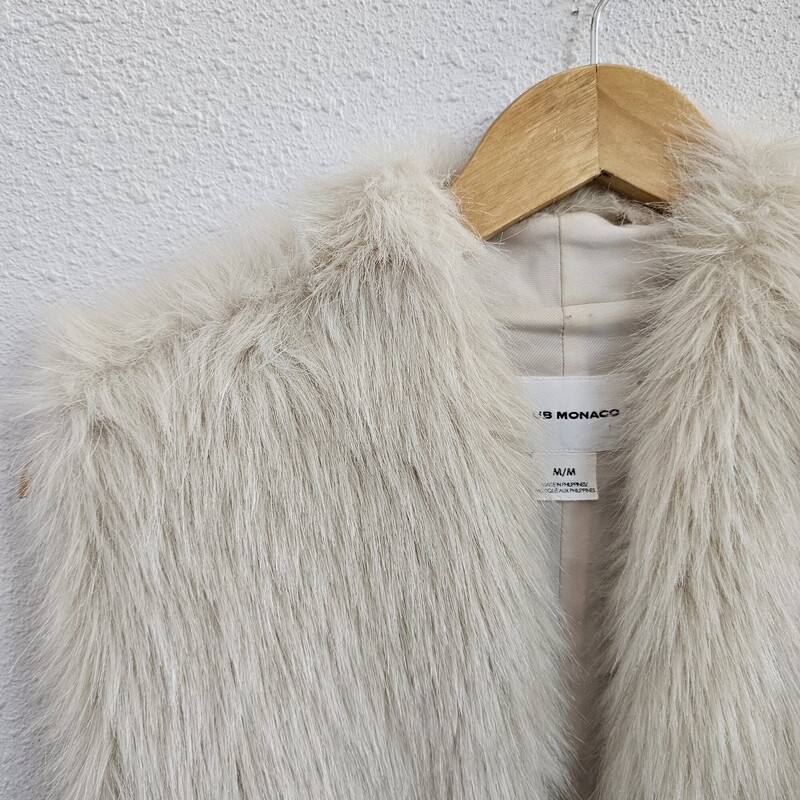 Club Monaco Faux Fur, Creme, Size: Medium