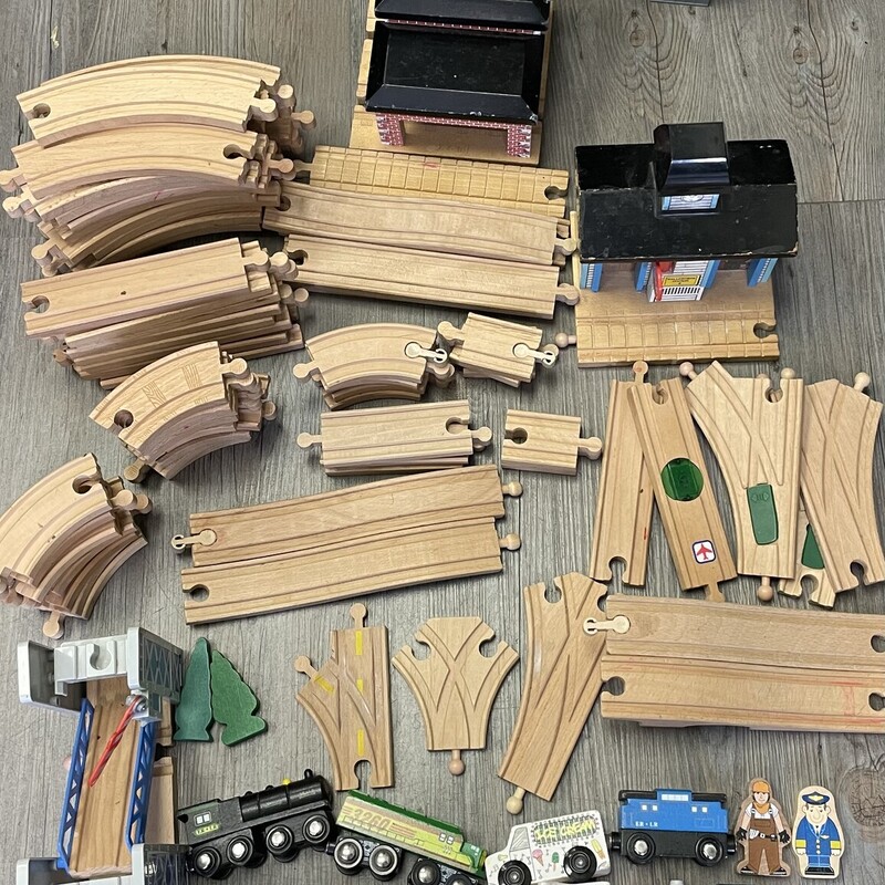 Assorted Wooden Tracks And Trains
 Multi, Size: 3Y+