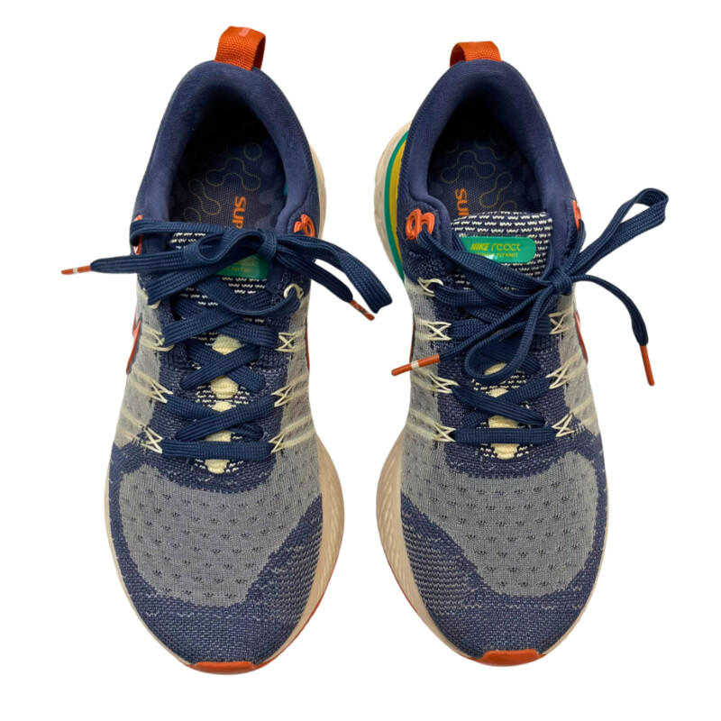 Nike React Infinity Run Flyknit 2 Running Shoes<br />
Color: Thunder Blue<br />
Size: 7.5<br />
Insoles: SuperFeet