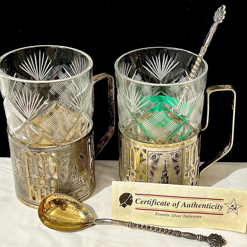 Tea Glasses .875 Silver