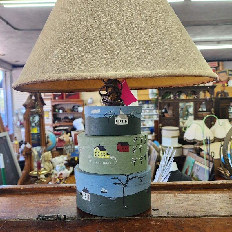 Painted Box Lamp