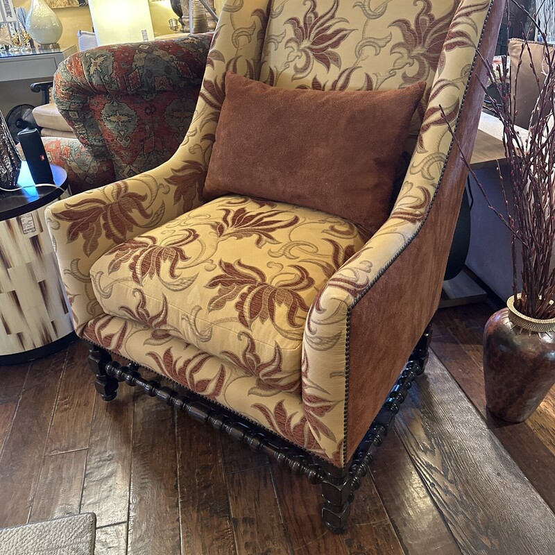 Marge Carson Wingback - Upholstery and Suede - Nailhead Trim

 Size: 46Tx35Wx31D