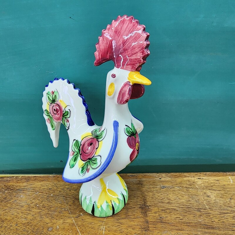 Portugal Rooster, Painted, Size: 7 In