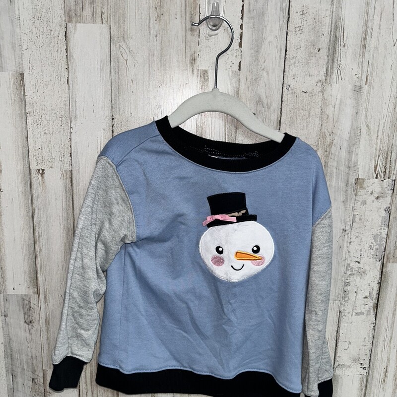 3T Blue Snowman Sweatshir, Blue, Size: Girl 3T