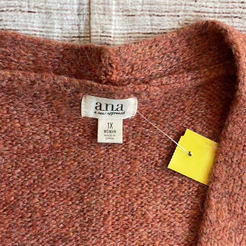 Sweater, Orange, Size: 1 X