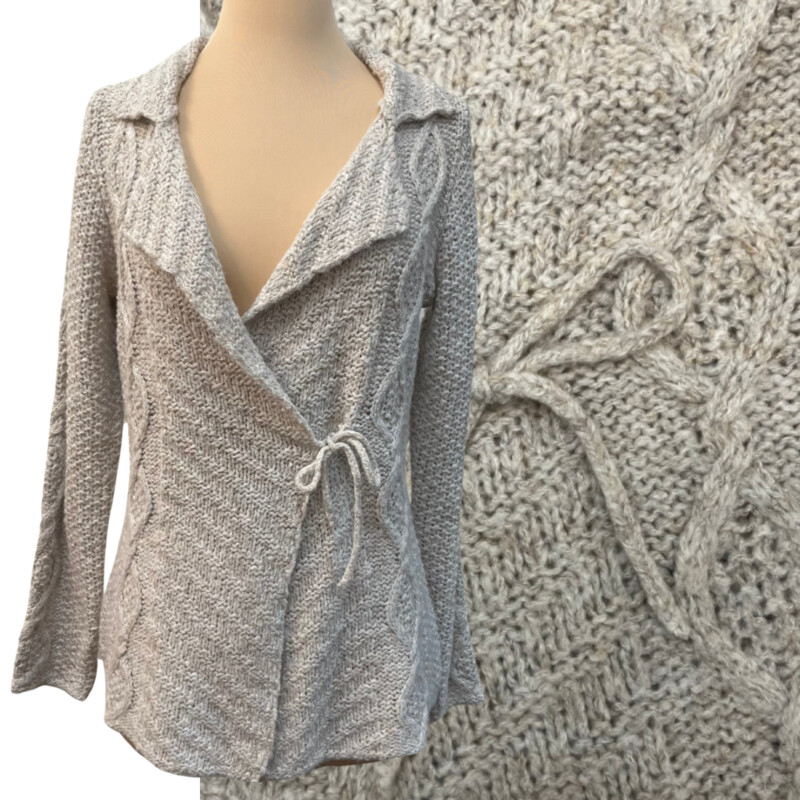 Royal Robbins Tie Cardigan
Picot Knitted
Wool Blend
Color: Oatmeal
Size: XSmall