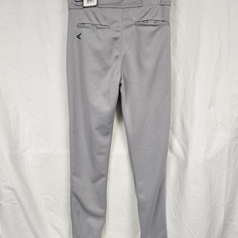 Easton Baseball Pants<br />
Gray<br />
Elastic Hem<br />
29-31in Waist<br />
Adult Size: S<br />
New