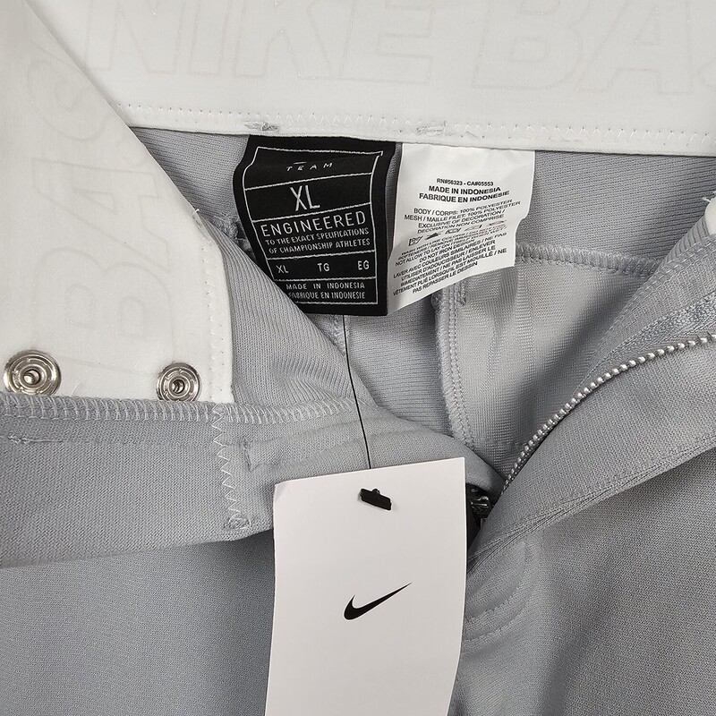 Nike Team Kids Baseball Pants
Gray
Size: Yth XL
Button Waist
Open Hem
New with Tags