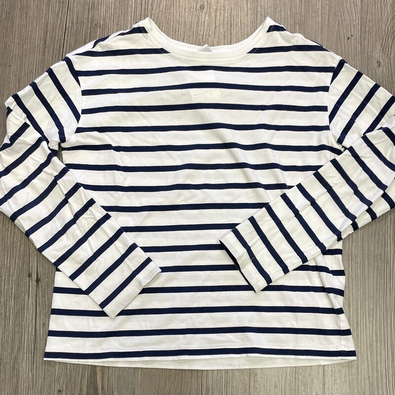 Hanna Anderson LS Tee, Navy/whi, Size: 10Y