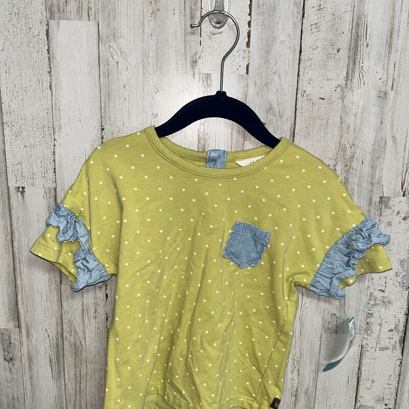 4 Green Polka Dot Top, Green, Size: Girl 4T