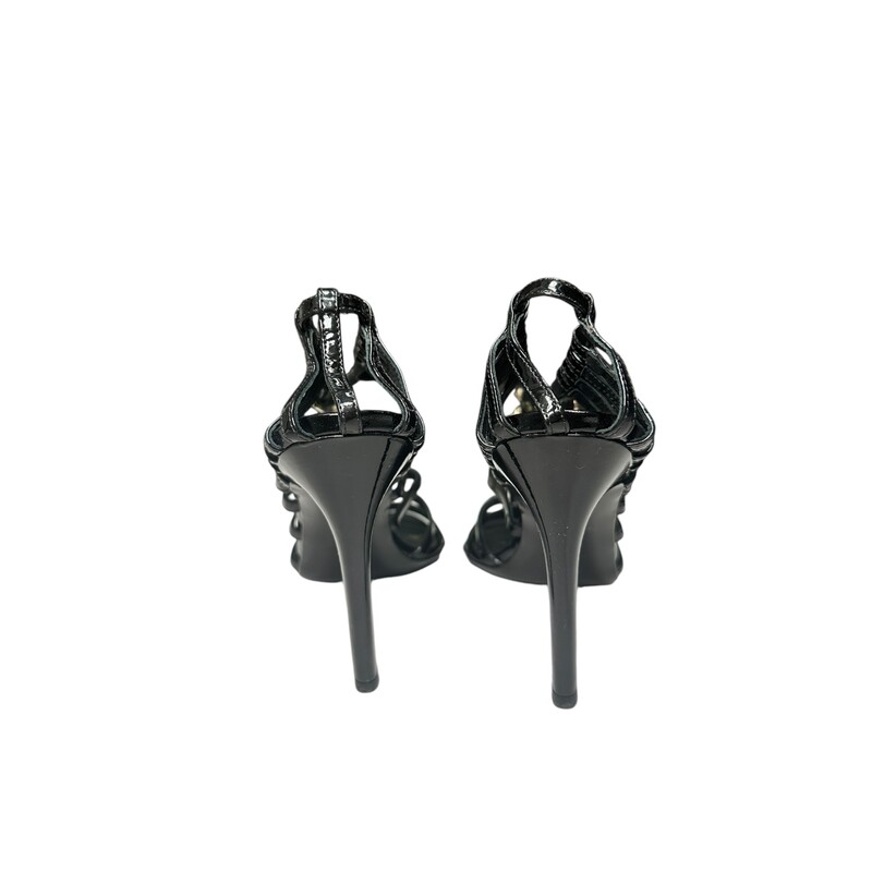 Chanel Bow Strappy Patent Heels
Black
Size: 36.5