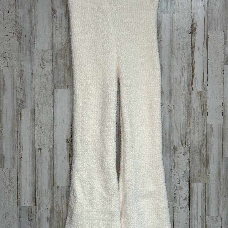 7/8 Cream Fuzzy Pants, White, Size: Girl 7/8