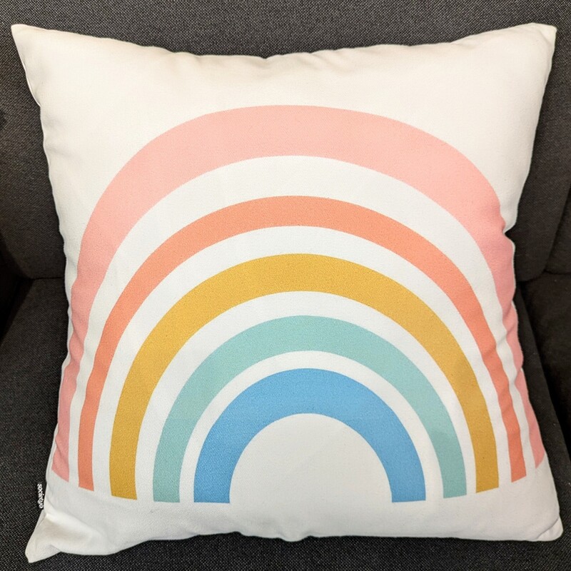 Society6 Rainbow Pillow
White Multicolored Size: 19 x 19H