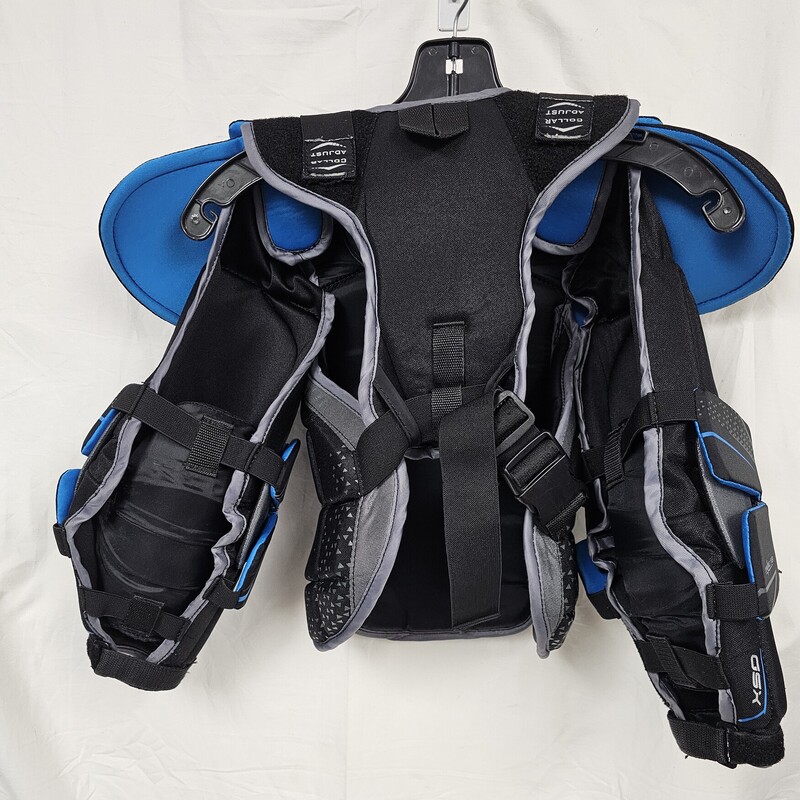 Bauer GSX Prodigy Goalie Chest & Arms Protector<br />
Size: Youth L/XL<br />
Pre-owned in great condition!