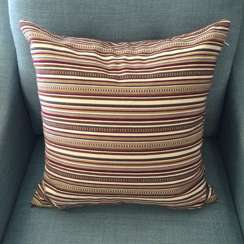 Striped Toss Cushion,
Multi,
Size: 19.5 X 19.5 In