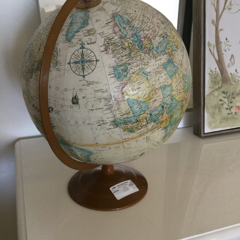 Decorative Globe,
Multi,
Size: 17 X 14 In