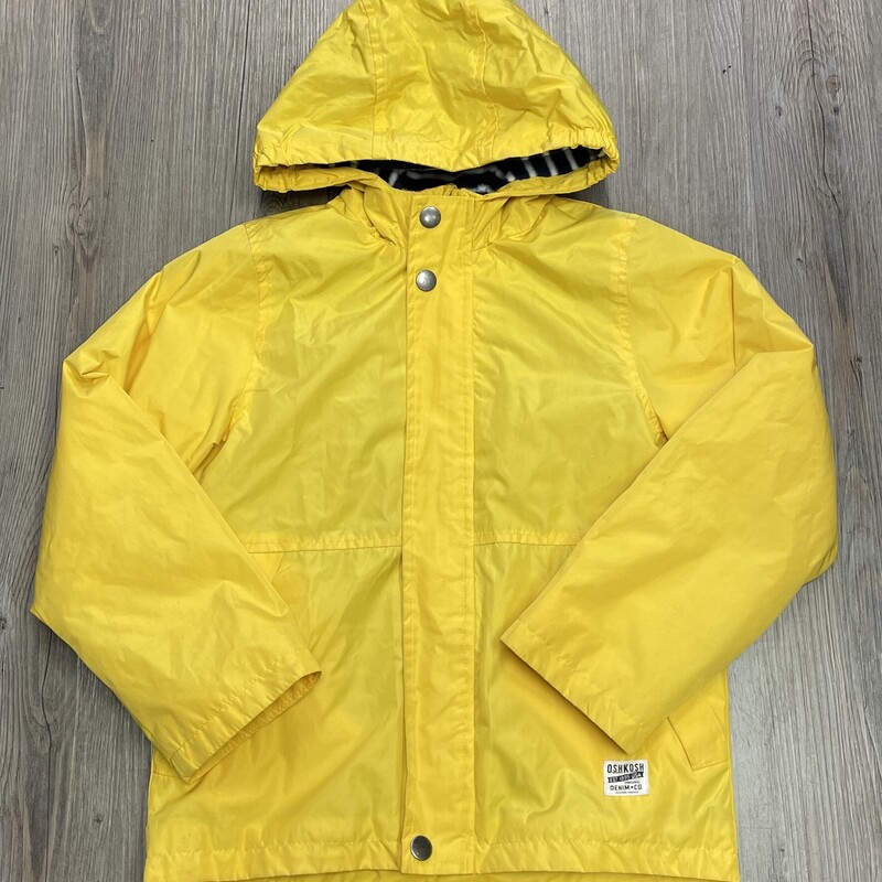 Oshkosh Lined Rain Jacket, Yellow, Size: 8Y