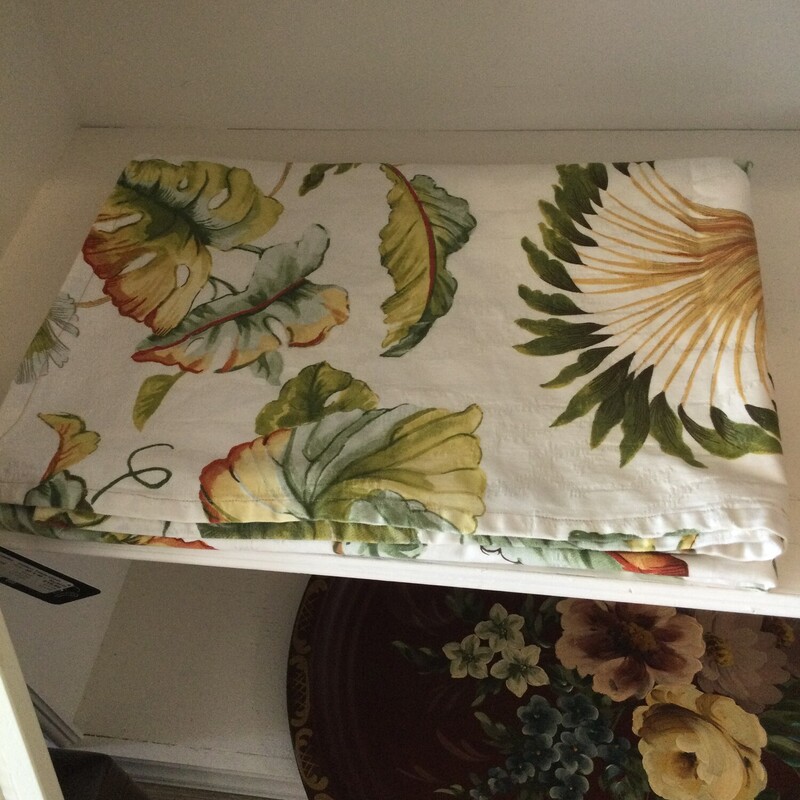 Cotton Table Cloth,
Multi/Tropical,
Size;53 x 68 In