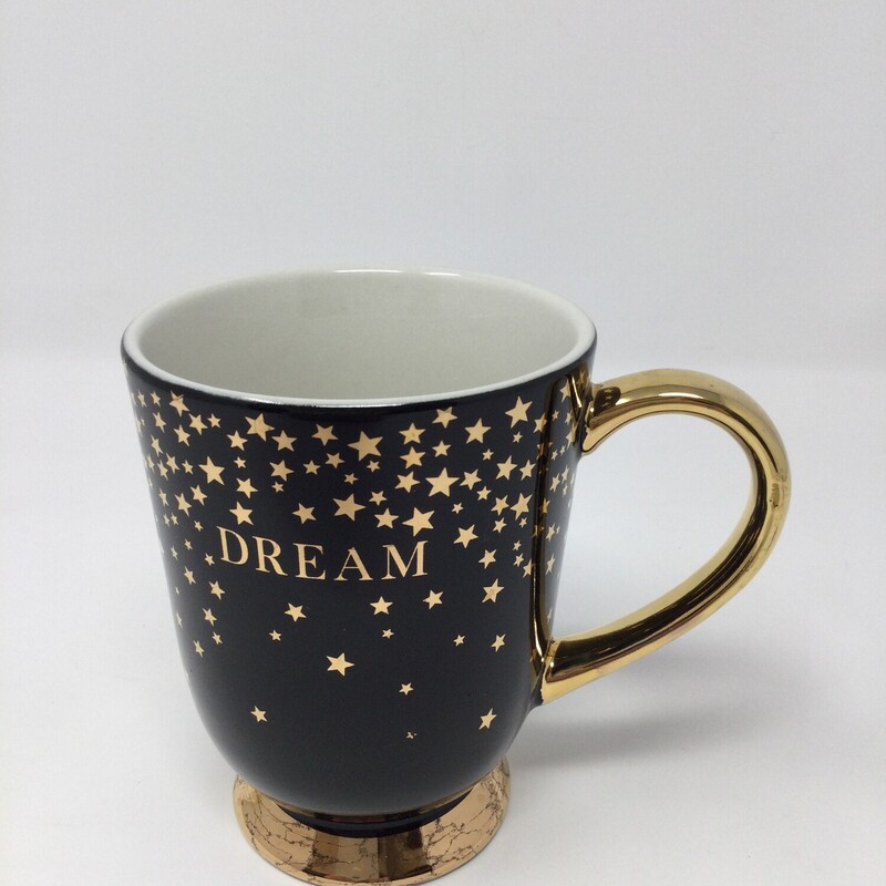 Indigo Mug Dream,
Black/Gold,
Size: 5 X 5 In