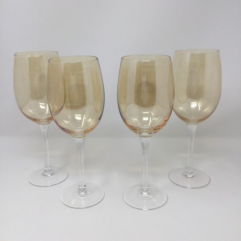 Amber Stemware,
Amber/Clear,
Size: 3 X 9.5 In