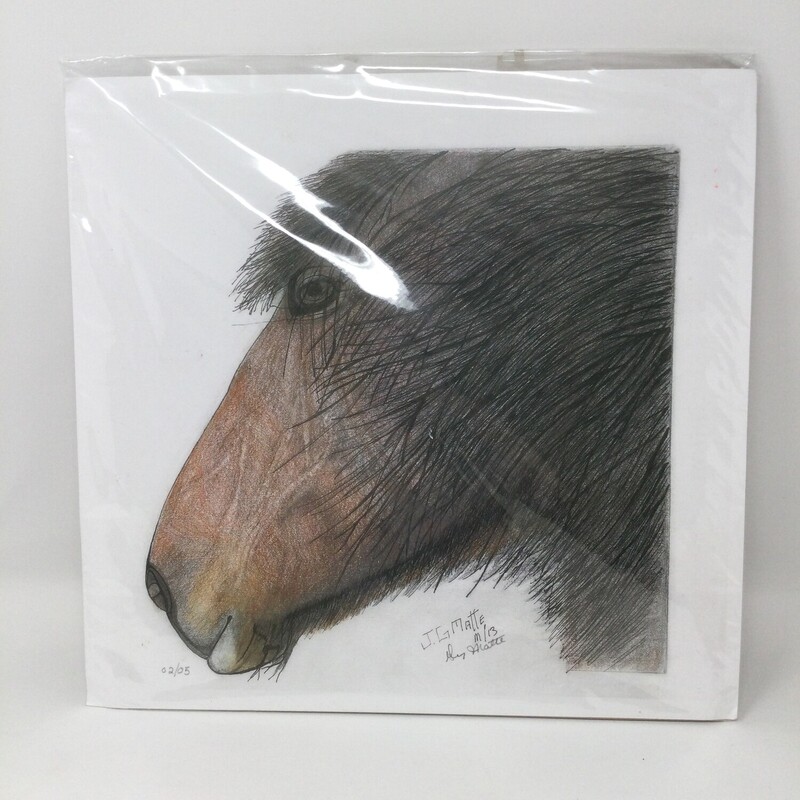 J. G Matte Horse Print,
Brown/Black
Size: 11.5 x 11.5 In