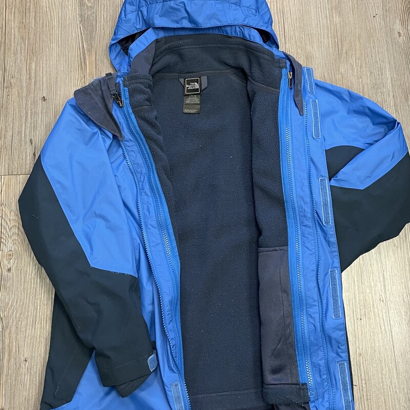 Northface 2 In 1 Jacket, Blue, Size: 10-12Y