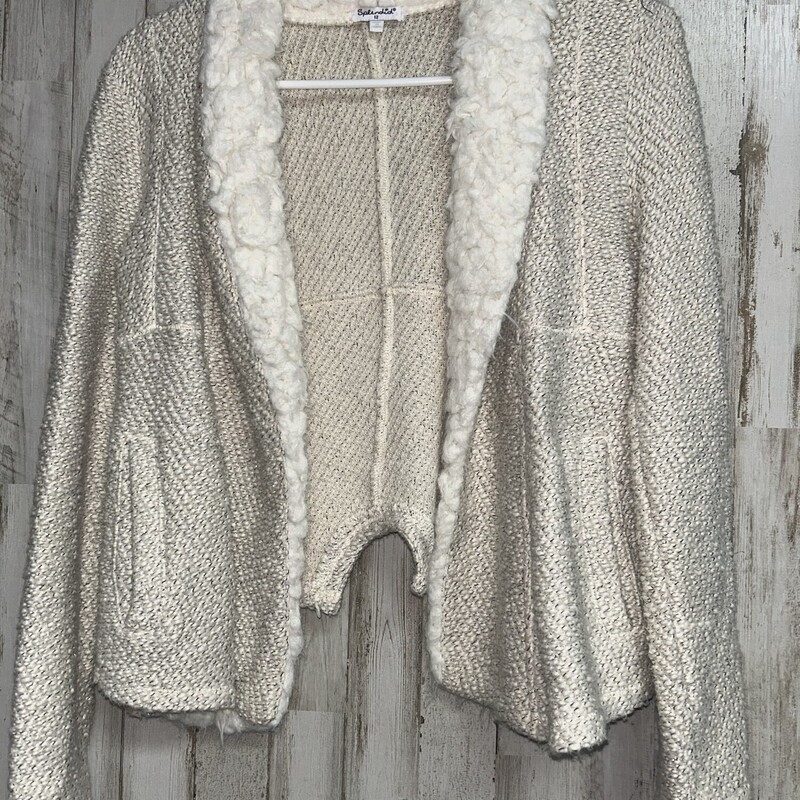 12 Beige Knit Fur Lined C