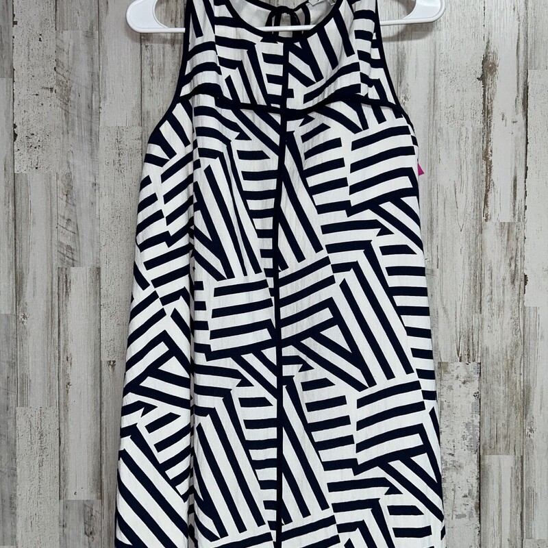 S Navy Printed Tank Dress