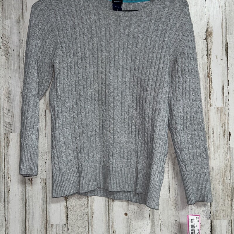 L Grey Knit Sweater, Grey, Size: Ladies L