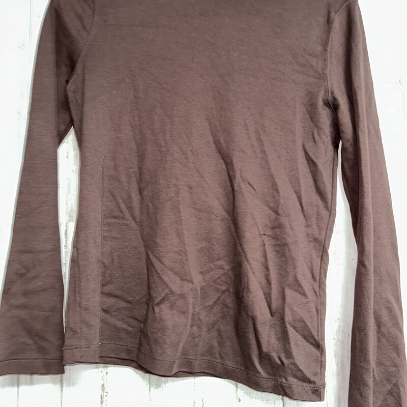 S Brown Turtleneck Tee