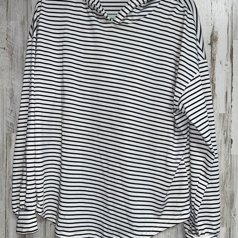 S Black Striped Hooded To, White, Size: Ladies S