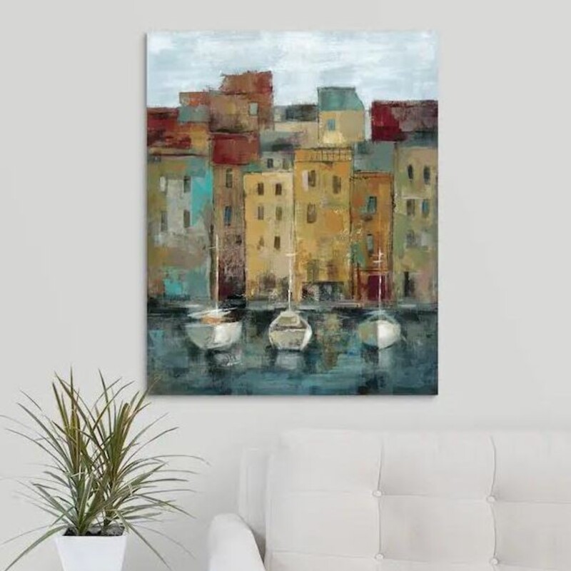 Old Town Port II Canvas
Blue Green Yellow Red Size: 20 x 24.5H