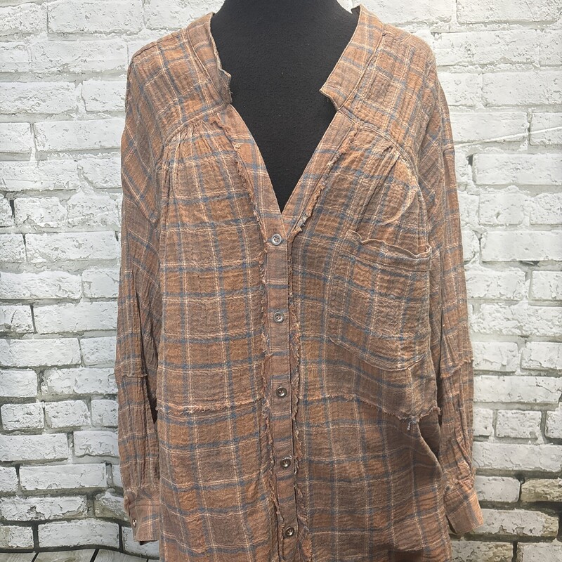 Blueb, Plaid, Size: Small