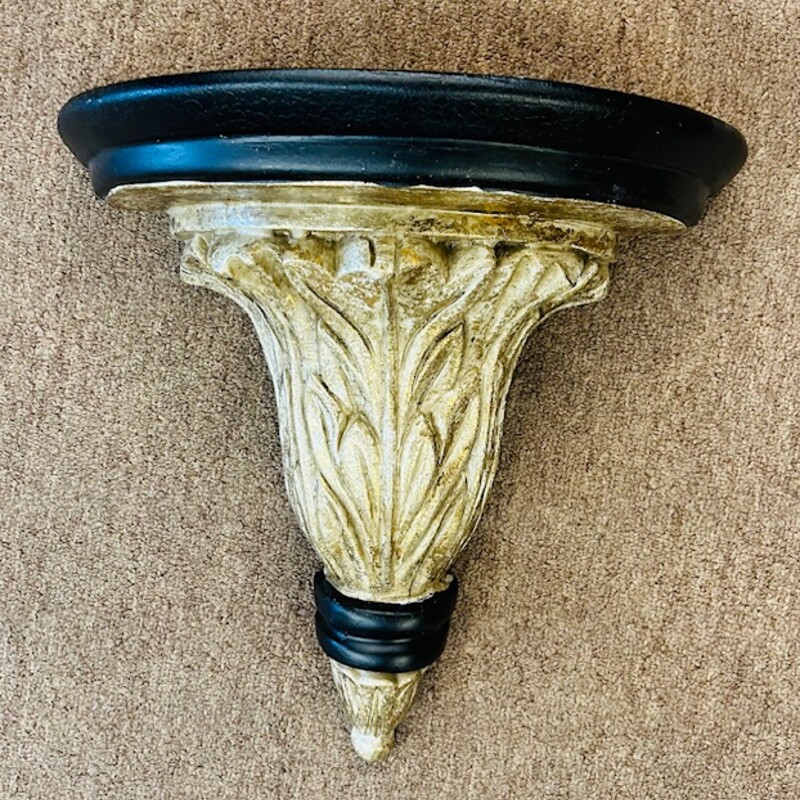 Ornate Painted Shelf Wall Sconce
Gold Black Size: 13 x 13H