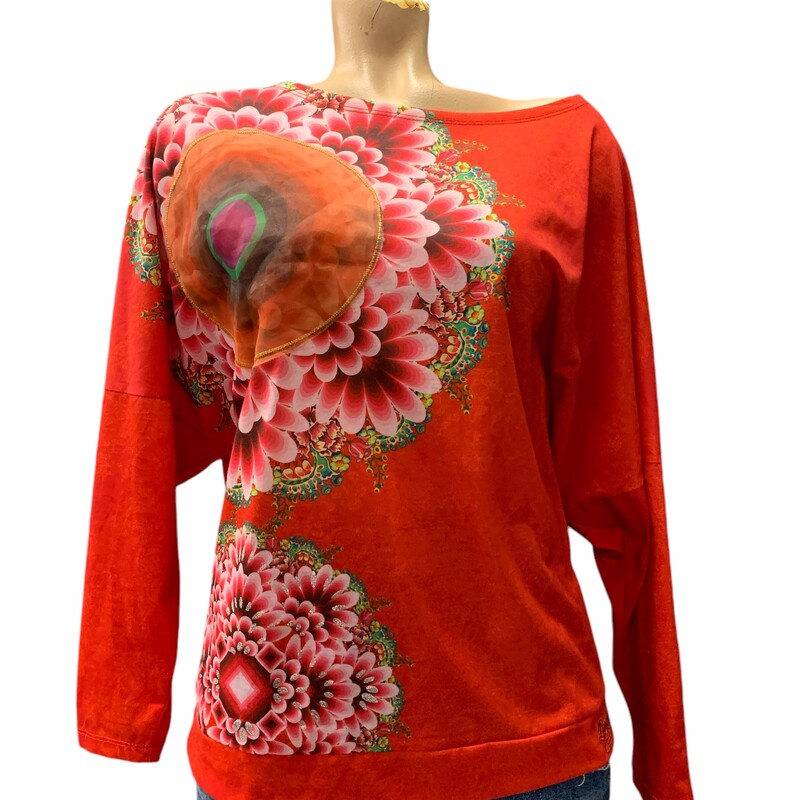 Desigual Top, Red, Size: L