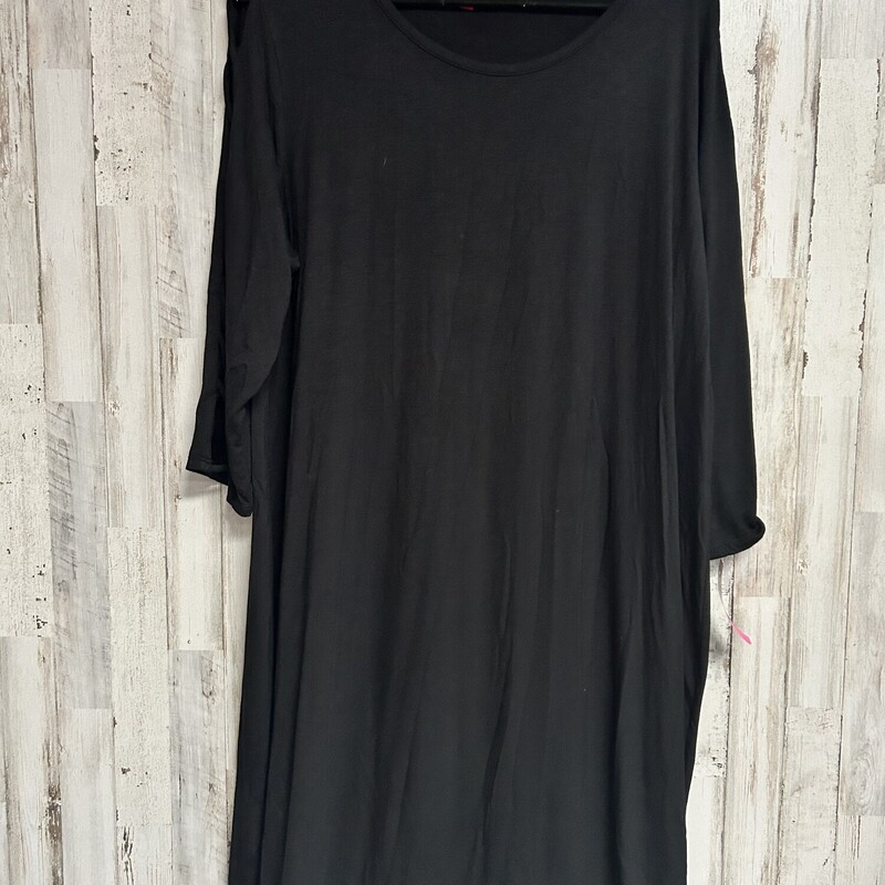 2X Black Cut Out Dress