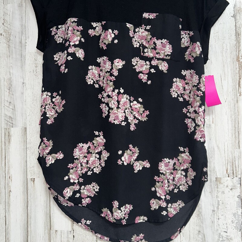 XS Black Floral Pocket To